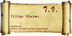 Tiller Vivien névjegykártya